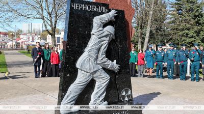 Chernobyl memorial sign unveiled in Orsha