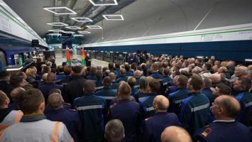 Lukashenko inaugurates a new section of the Minsk metro system
