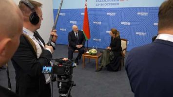 Lukashenko speaks to Rossiya TV channel on margins of BRICS summit