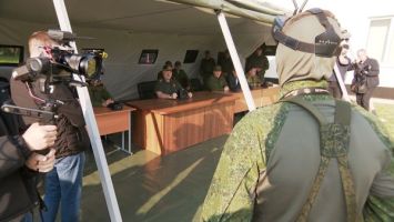 Lukashenko examines samples of drones used by the Belarusian army
